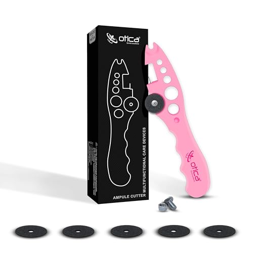 OTICA Ampoule Cutter for Doctors Nurse, Glass Bottle Cap Remover Cutter Ampule Breaker for Hospital and Clinic (Pink) - Image 1