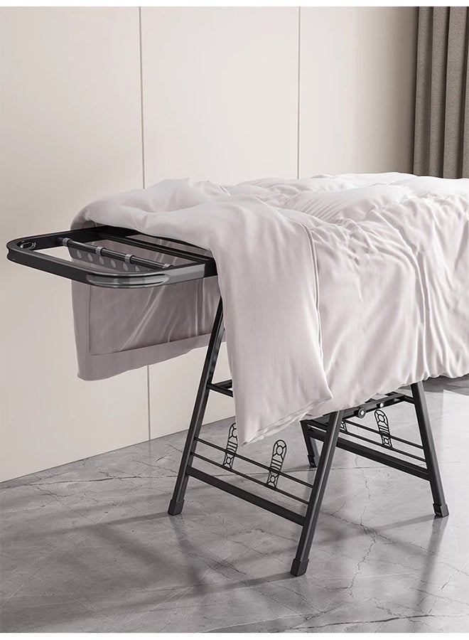 TaqwaMart Folding Clothes Rack with 4 Shoe Racks, Foldable Three-tier Clothes Rack, Independent Clothes Rack, 3-level Height Adjustment, Windproof, Suitable for Both Indoor and Outdoor Use, 170cm. - Image 4