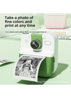 Generic Style Children's Digital Camera, Cute Cartoon Mini Photo Printing Digital HD Printing Camera-Color:Green  - Image 3
