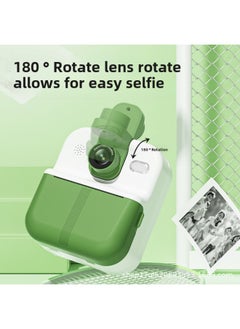 Generic Style Children's Digital Camera, Cute Cartoon Mini Photo Printing Digital HD Printing Camera-Color:Green  - Image 5