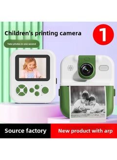 Generic Style Children's Digital Camera, Cute Cartoon Mini Photo Printing Digital HD Printing Camera-Color:Green  - Image 2