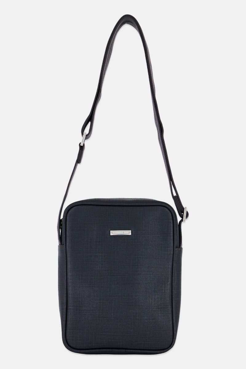 CERRUTI 1881 Men Brand Logo Cross Body Bag, Dark Grey  - Image 1