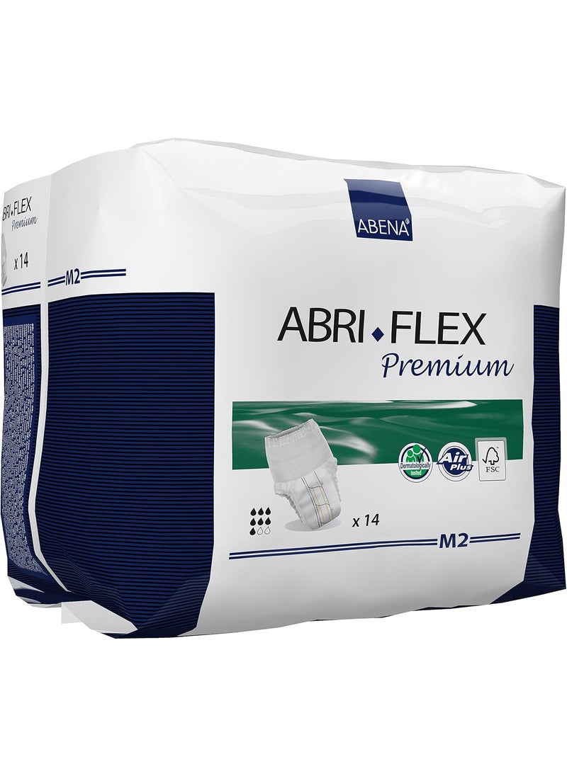 Abena Abena Abri-Flex Premium Protective Underwear, Level 2, (Small To Extra Large Sizes) Medium, 14 Count 