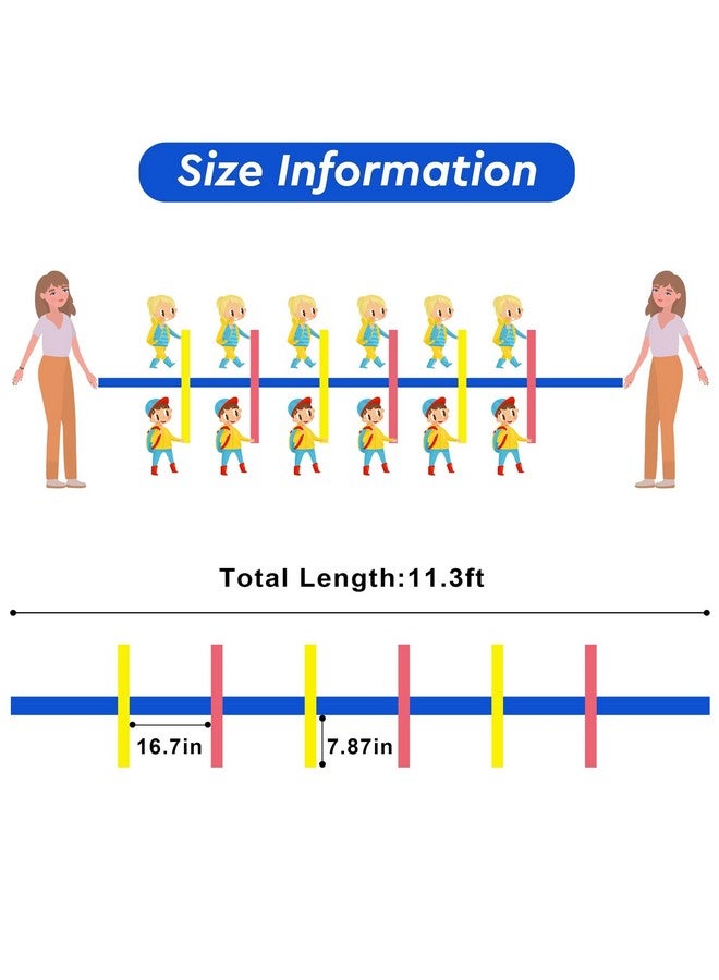 Haktoys Children's Safety Walking Rope with 12 Colorful Handles & 2 Guide Handles - Perfect for Daycare Preschool Kindergarten | Extendable & Adjustable with Secure Wristbands - Upgraded 2025 Edition - Image 1