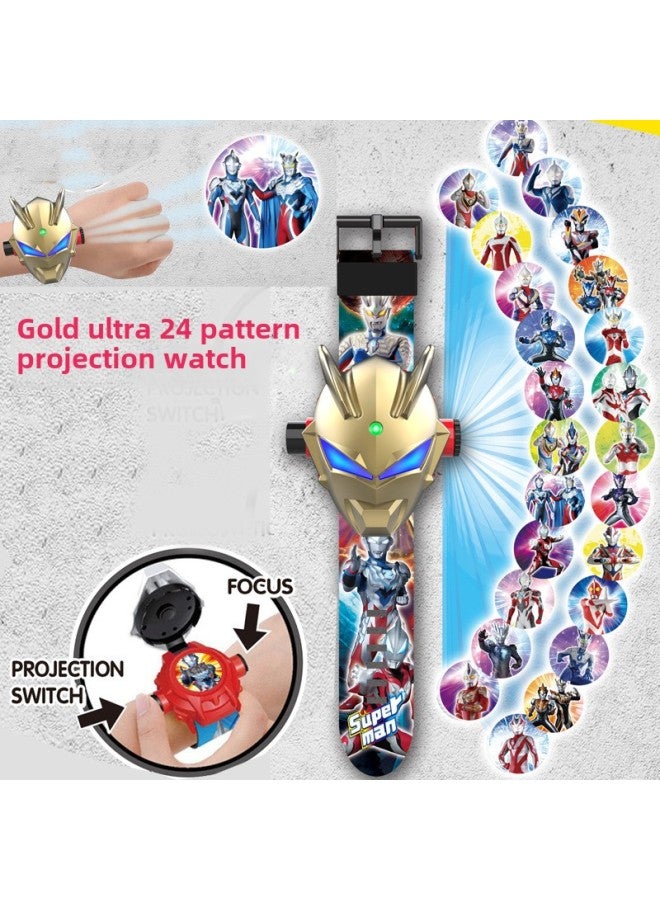 Sanrio Kurome Projection Watch Cinnamon Dog Hello Kitty Kt Melody Projector Watch Toy Watch-Color: 3039 Ultra Gold - Image 1