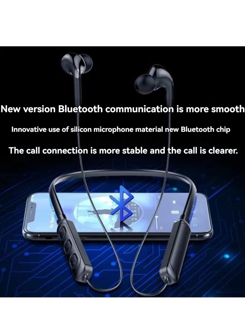 GELESE New wireless bluetooth sports headphones neck hanging running sports earphone wireless headphones black - Image 2