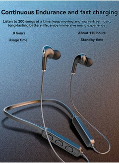 GELESE New wireless bluetooth sports headphones neck hanging running sports earphone wireless headphones black  - Image 4