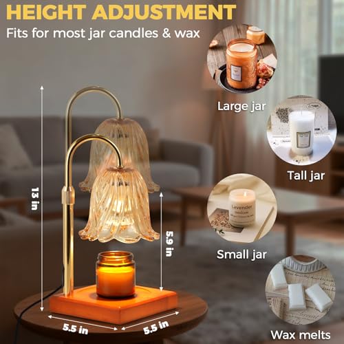 GODONLIF Candle Warmer Lamp with Timer Dimmable, Birthday Gifts for Women Mom, House Warming Gifts New Home Decor, Wax Melt Warmer for Jar Candles - Image 5