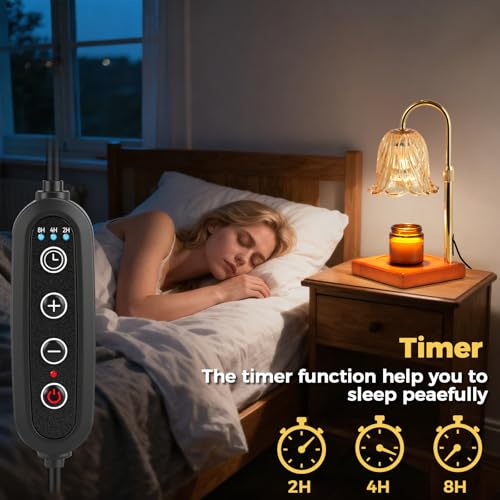 GODONLIF Candle Warmer Lamp with Timer Dimmable, Birthday Gifts for Women Mom, House Warming Gifts New Home Decor, Wax Melt Warmer for Jar Candles - Image 4