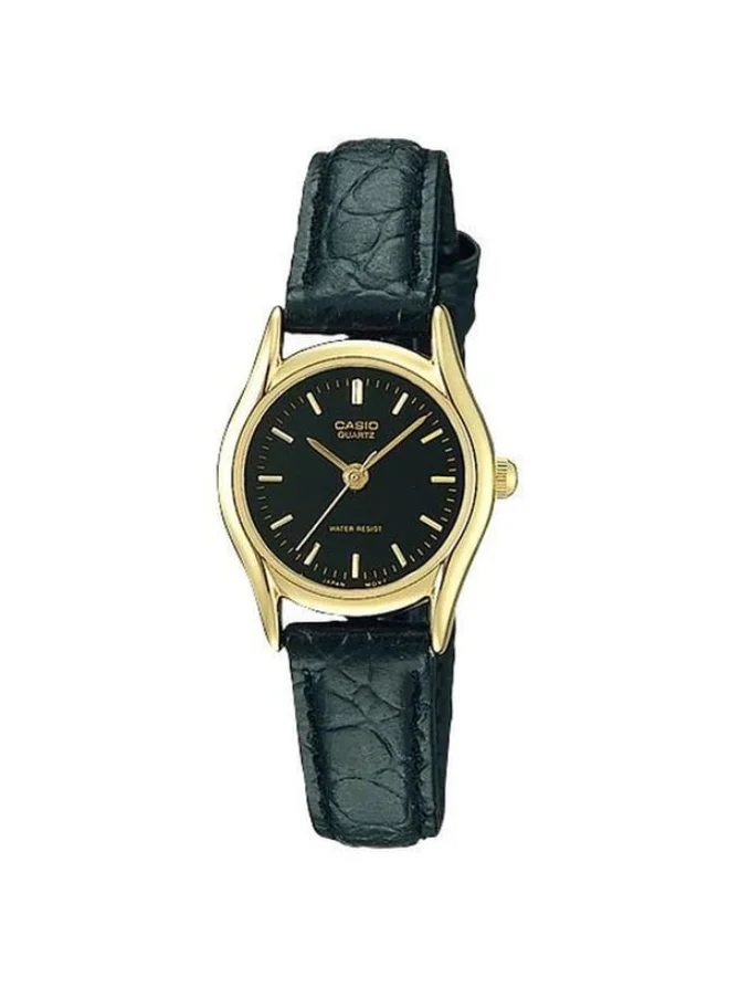 CASIO Women's Analog Display Watch With Black Leather Strap - LTP-1094Q-1ARDF