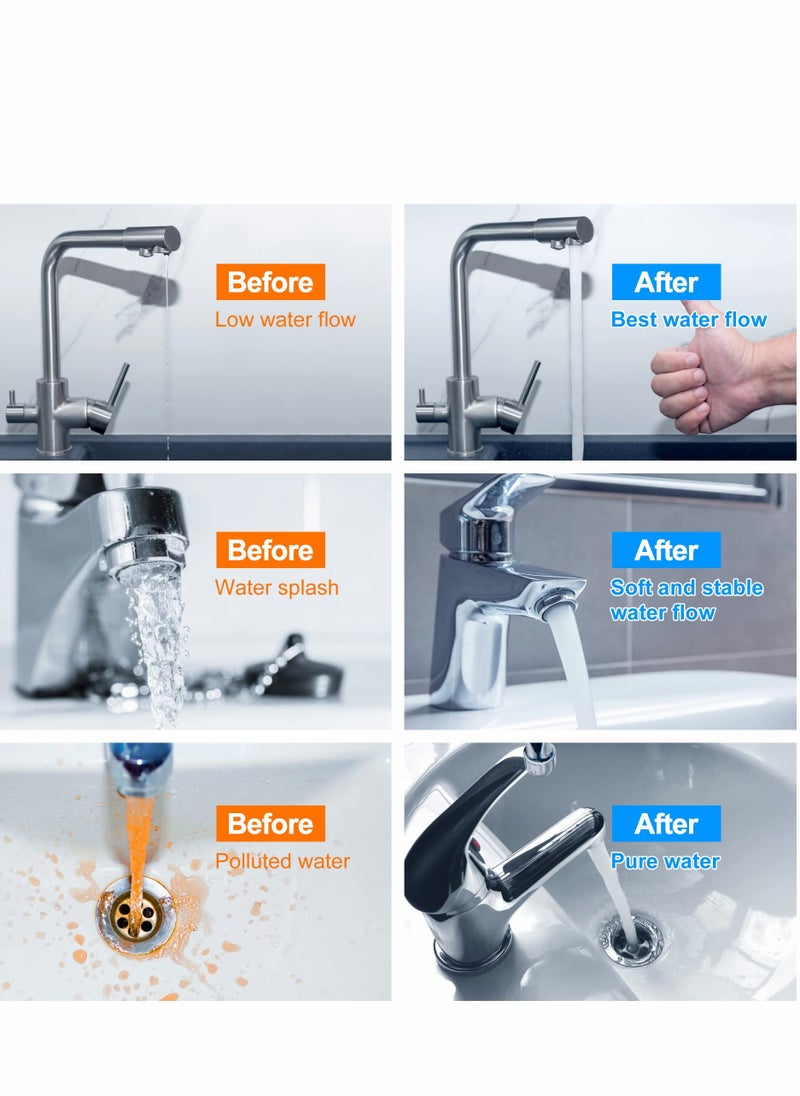 KASTWAVE - Aerator Key, Faucet Removal Tools, Wrench with Shell Removal Tool, Replacement Cache Aerators for Sink M 16.5, 18.5, 21.5, 22, 24 mm Tap Flow Restrictor - Image 1