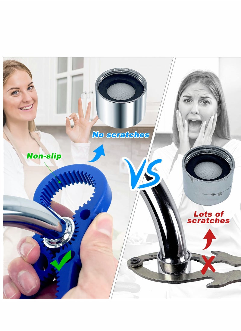 KASTWAVE - Aerator Key, Faucet Removal Tools, Wrench with Shell Removal Tool, Replacement Cache Aerators for Sink M 16.5, 18.5, 21.5, 22, 24 mm Tap Flow Restrictor - Image 1