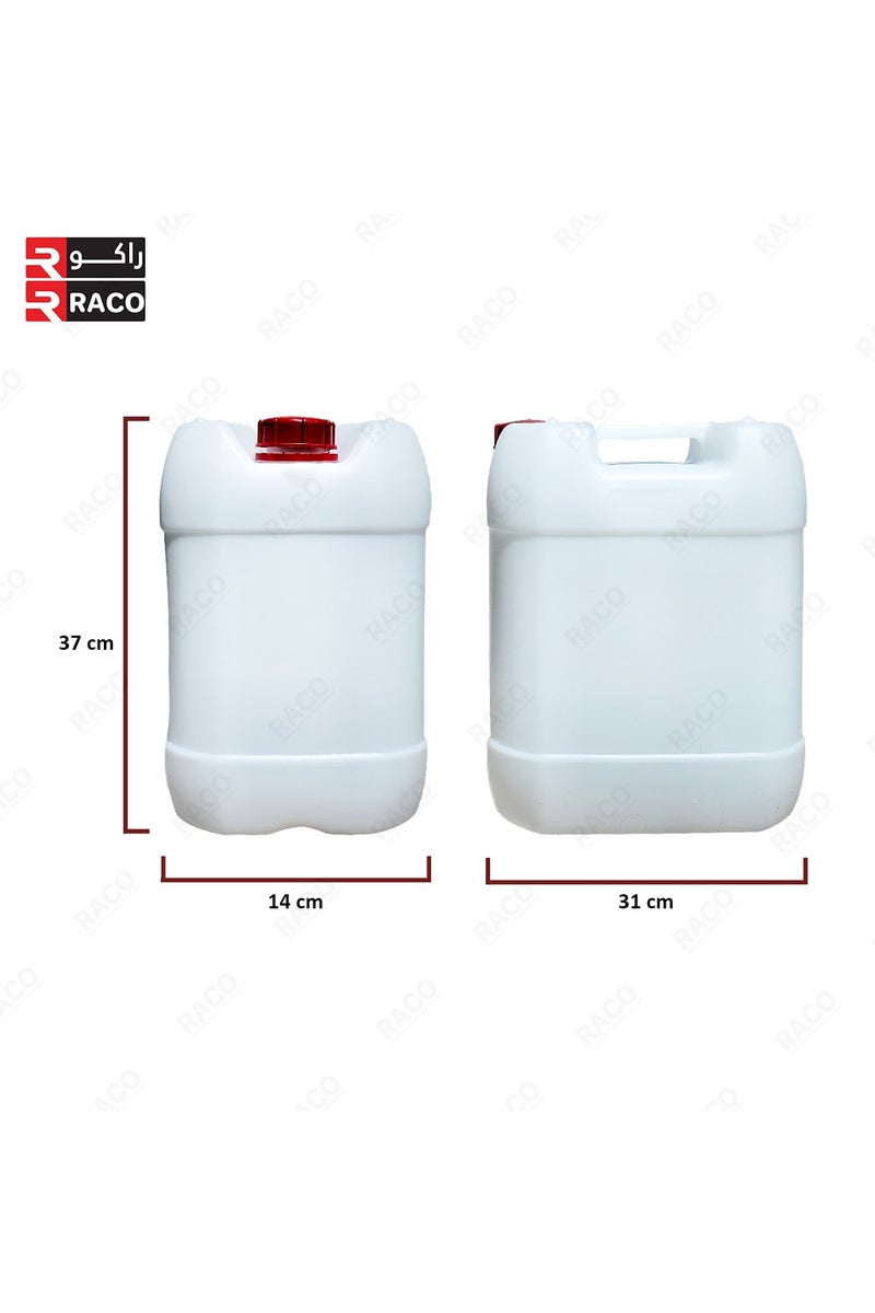 RACO RACO Jerry Can Type Plastic Canister with Black Tamper Evident Cap for Water Oil Food Liquids and Chemicals 20 Litre Made in Oman - Image 3