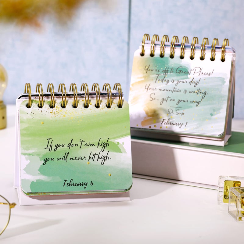 Planrage Motivational & Inspirational Daily Calendar - Daily Flip Calendar with Inspirational Quotes, 5.5" x 4.8", Undated Perpetual Office Desk Decor, Office Desk Accessories, Inspirational Standing Flip - Image 2