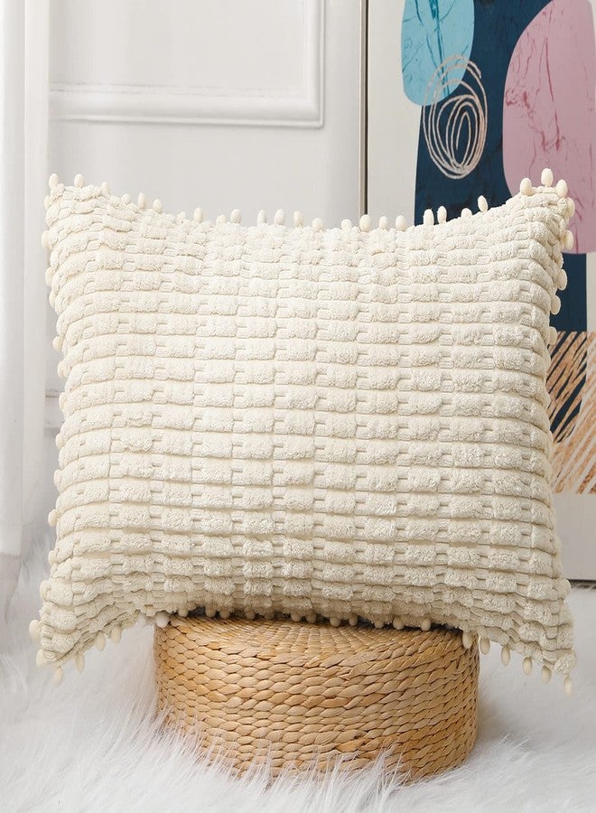 PANOD Decorative Long Lumbar Pillow Cover 14x20 Boho,Super Soft and Plush Modern Long Rectangle Pillow Cover Pillow Case Cushion Case for Bed Sofa Couch Farmhouse Livingroom,Beige - Image 1