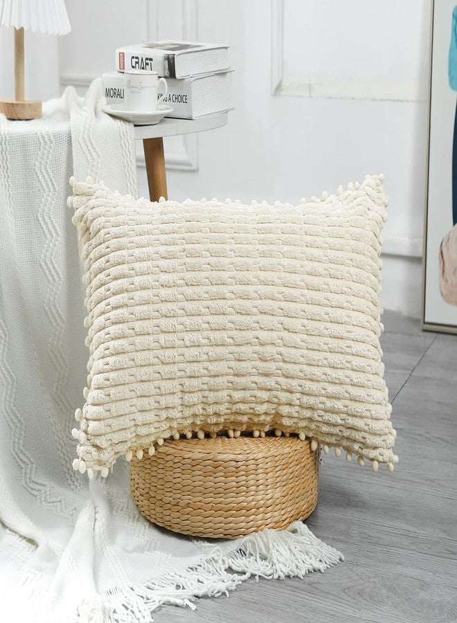 PANOD Decorative Long Lumbar Pillow Cover 14x20 Boho,Super Soft and Plush Modern Long Rectangle Pillow Cover Pillow Case Cushion Case for Bed Sofa Couch Farmhouse Livingroom,Beige - Image 2