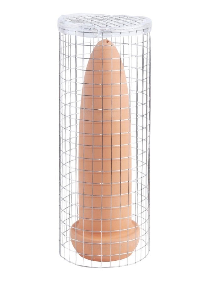 Saim Fish Breeding Cones Cave, Ceramic Spawning Breed Cone, Spawning Slates for Fish Tank Spawning Barrels for Discus Fish Angelfish - 9.94 inch with Isolation net - Image 1