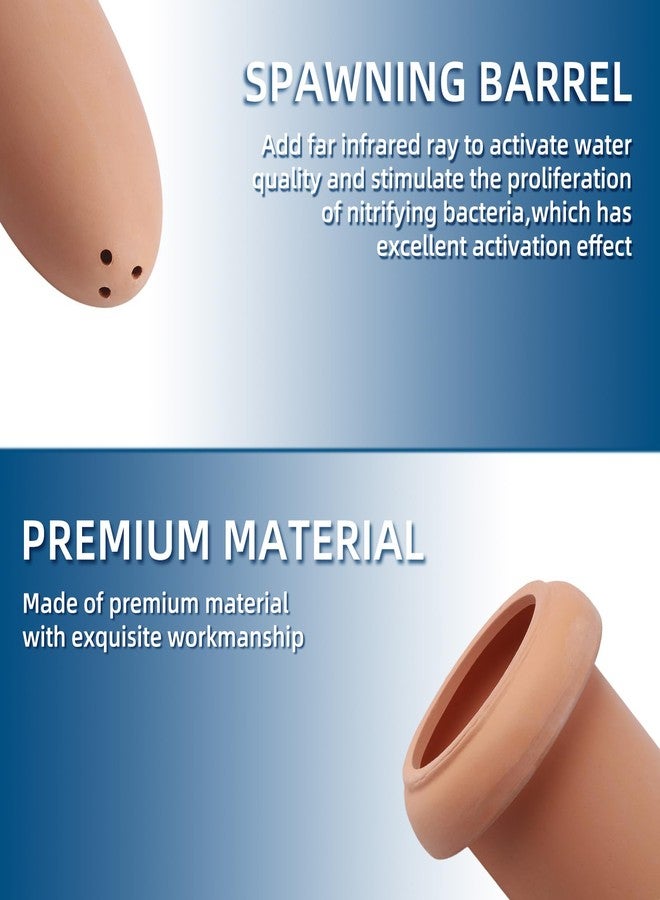 Saim Fish Breeding Cones Cave, Ceramic Spawning Breed Cone, Spawning Slates for Fish Tank Spawning Barrels for Discus Fish Angelfish - 9.94 inch with Isolation net - Image 5