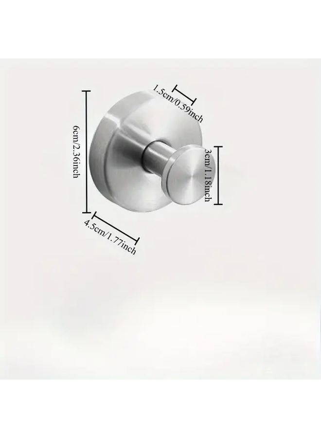 Wall Mounted Suction Hooks Silvery Stainless Steel For Towel Storage And Clothes Hangers - Image 4