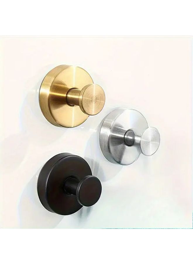 Wall Mounted Suction Hooks Silvery Stainless Steel For Towel Storage And Clothes Hangers - Image 1