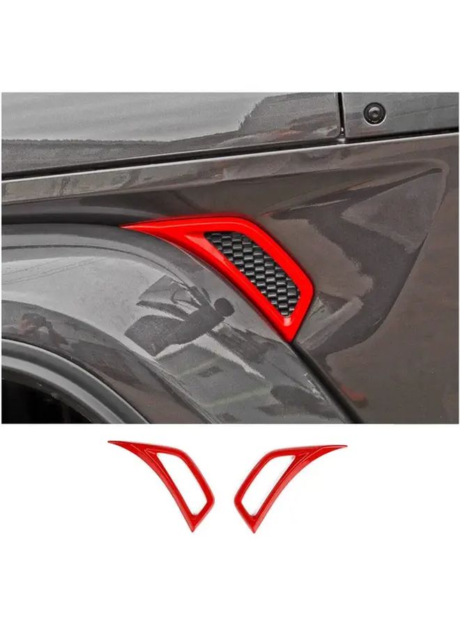 Red Performance Hood Vents for 2018 2024 Jeep Wrangler Gladiator Sporty Trim - Image 1