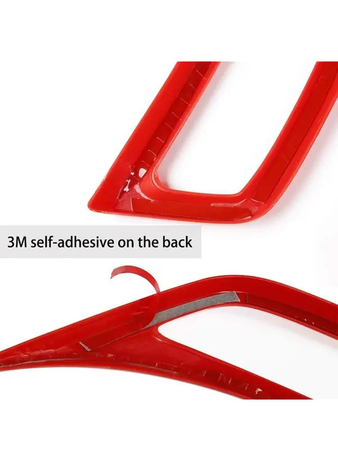 Red Performance Hood Vents for 2018 2024 Jeep Wrangler Gladiator Sporty Trim - Image 2