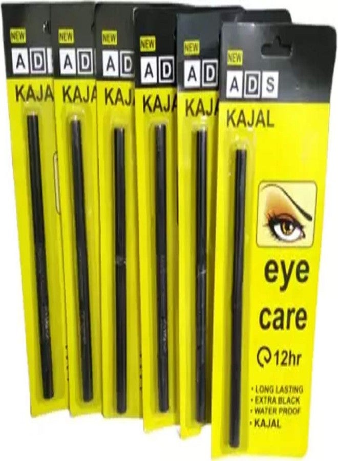 اي دي اس مجموعة أقلام كحل ADS طويلة الأمد، سوداء للغاية ومقاومة للماء، مكونة من 6 أقلام (أسود، 2.1 غرام) - Image 1