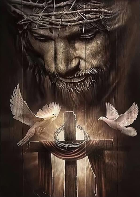 Nichpedr 300 Pieces Jigsaw Puzzles for Adults Teens Jesus Cross Poster Christian Gift Fun Game Props Educational Toys Decompressing Intellectual Puzzles Gift for Easter Hallowen Christmas Birthday - Image 1