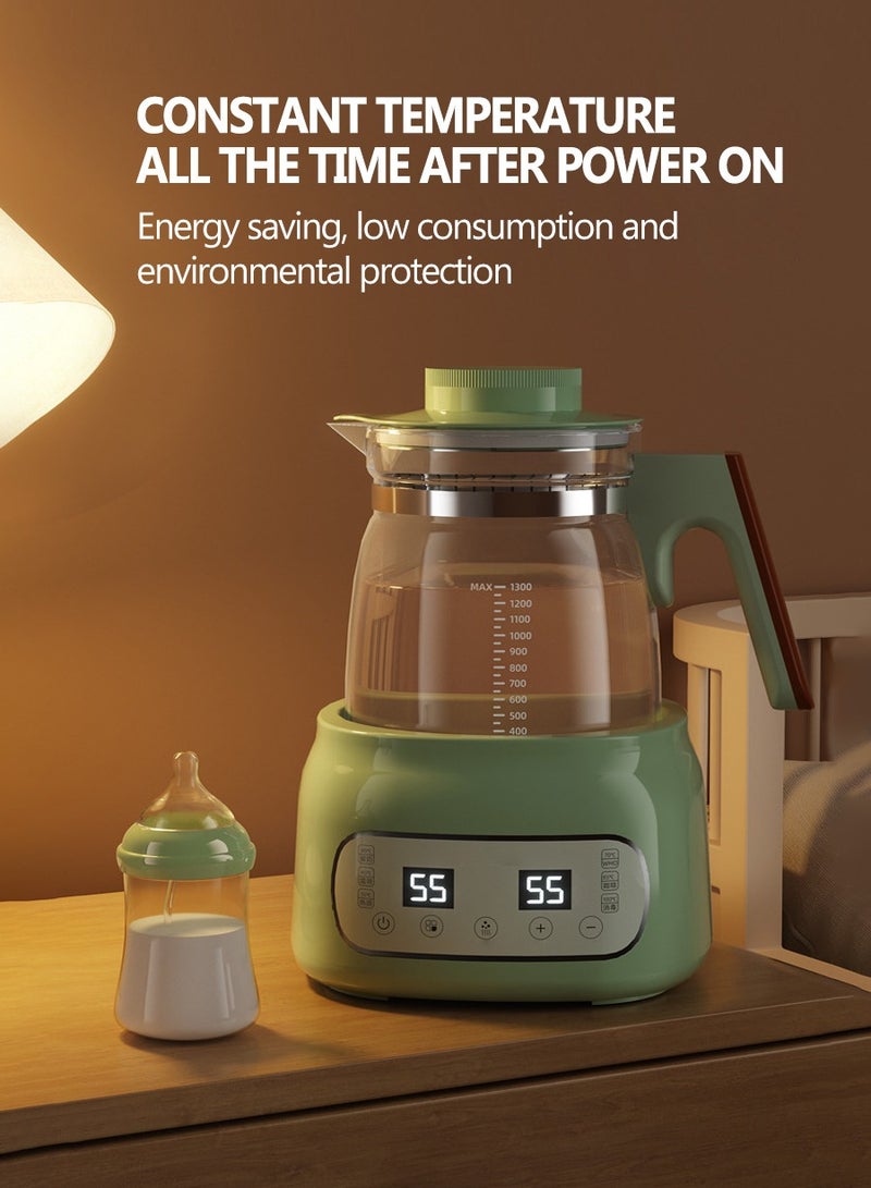 Beirui 1300ML Smart Milk Thermostat Glass Electric Kettle with 6 Temperature Control Presets Electric Tea Kettle for Office, Home Use  - Image 4