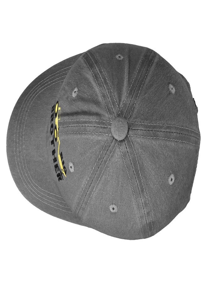 Peninpha Big Brother Tractor Hats for Boys,Funny Excavator Embroidered Baseball Caps Washed Distressed Vintage Sun Hat for Kids Ages 3-8 - Image 4