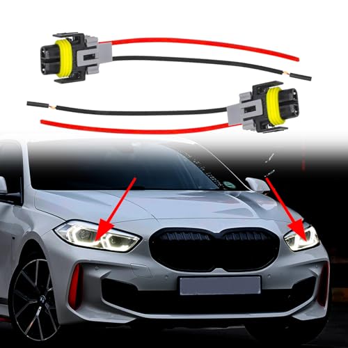 HEVLE H11 H8 H9 880 881 Female Adapter Wiring Harness Sockets Wire, Fog Light Wiring Harness Kit, Harness Socket Connector, Automotive Accessories Replacement for Headlights, Fog Lights (2PCS) - Image 1