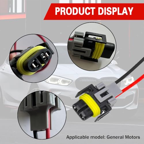HEVLE H11 H8 H9 880 881 Female Adapter Wiring Harness Sockets Wire, Fog Light Wiring Harness Kit, Harness Socket Connector, Automotive Accessories Replacement for Headlights, Fog Lights (2PCS) - Image 2