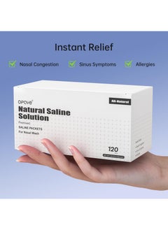 Pre-Mixed Saline Packets For Nasal Wash Irrigation Systems, Natural, And Ph Balanced, 120 Packs (Nose Cleaner Is Not Included) - pzsku/Z746AF80F7462AC0110BAZ/45/_/1734437308/7d5a53bc-76b7-4778-8ed0-2e49cd378205