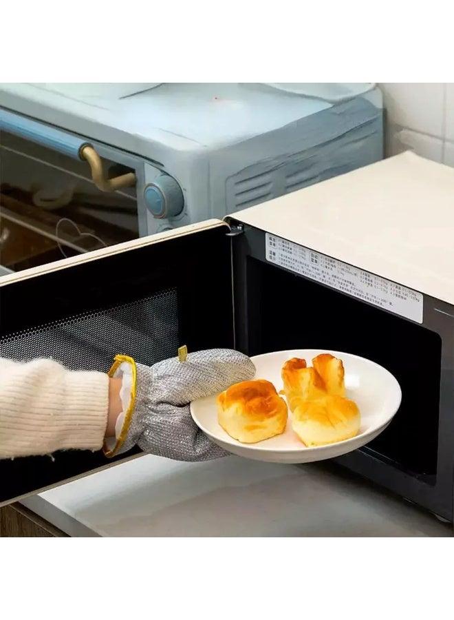 Double-layered wire dishwashing gloves | Powerful cleaning and waterproof S - Image 4