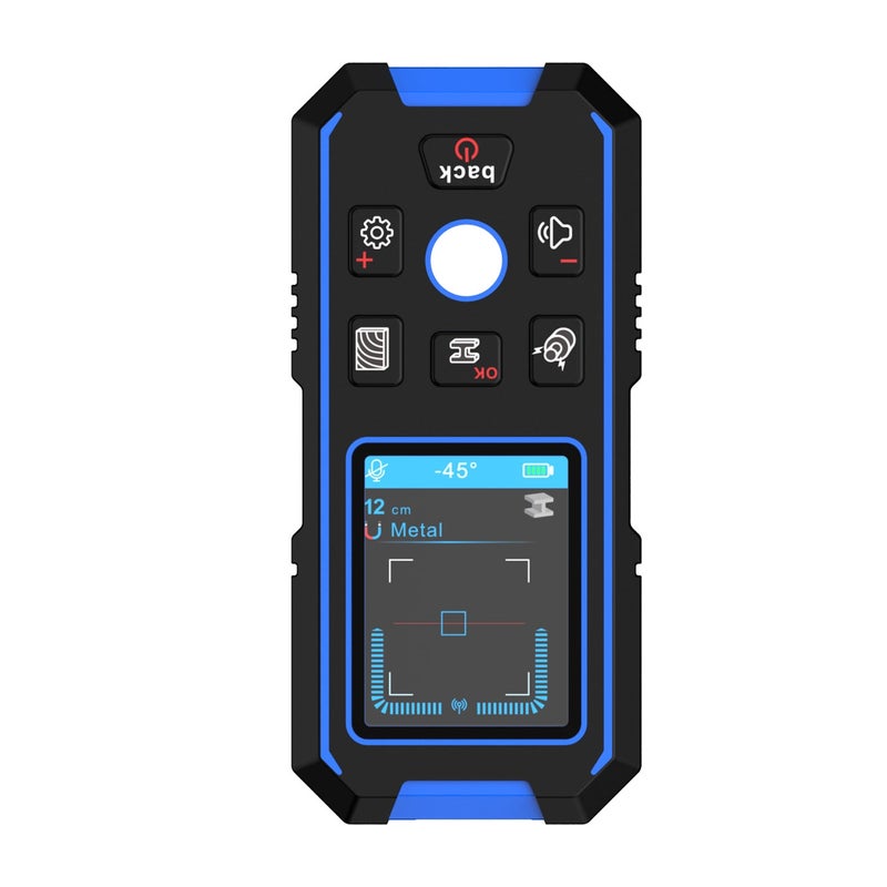 كاشف جدران متعدد الوظائف NF-518 بشاشة LCD ملونة مضاءة من الخلف 2.4 بوصة بدقة 240*320، أوضاع كشف التيار المتردد والمعادن والخشب، تعديل الكابلات والأسلاك، جهاز قياس العمق مع بث صوتي - Image 3