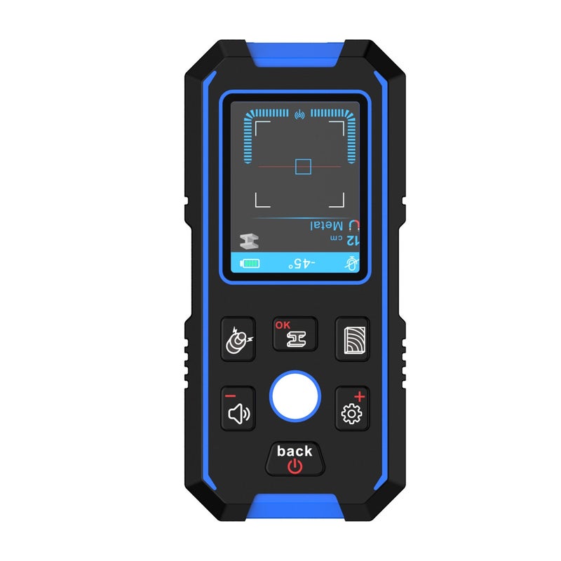 كاشف جدران متعدد الوظائف NF-518 بشاشة LCD ملونة مضاءة من الخلف 2.4 بوصة بدقة 240*320، أوضاع كشف التيار المتردد والمعادن والخشب، تعديل الكابلات والأسلاك، جهاز قياس العمق مع بث صوتي - Image 1