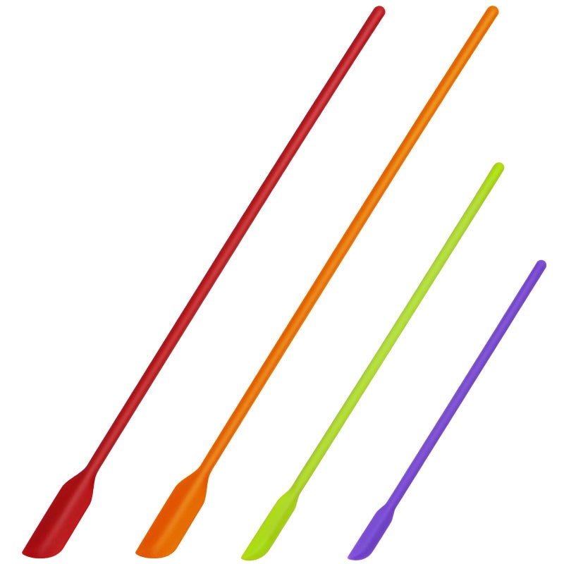 SUMERSHA 4pcs Mini Silicone Spatula Set  3 Size Makeup Spatula Small Rubber Spatula for Thin Jar Skinny Openings Bottles  Tiny Scraper for Kitchen and Cosmetic  Multipurpose Scraping Mixing Tools (Mix colors) - Image 2