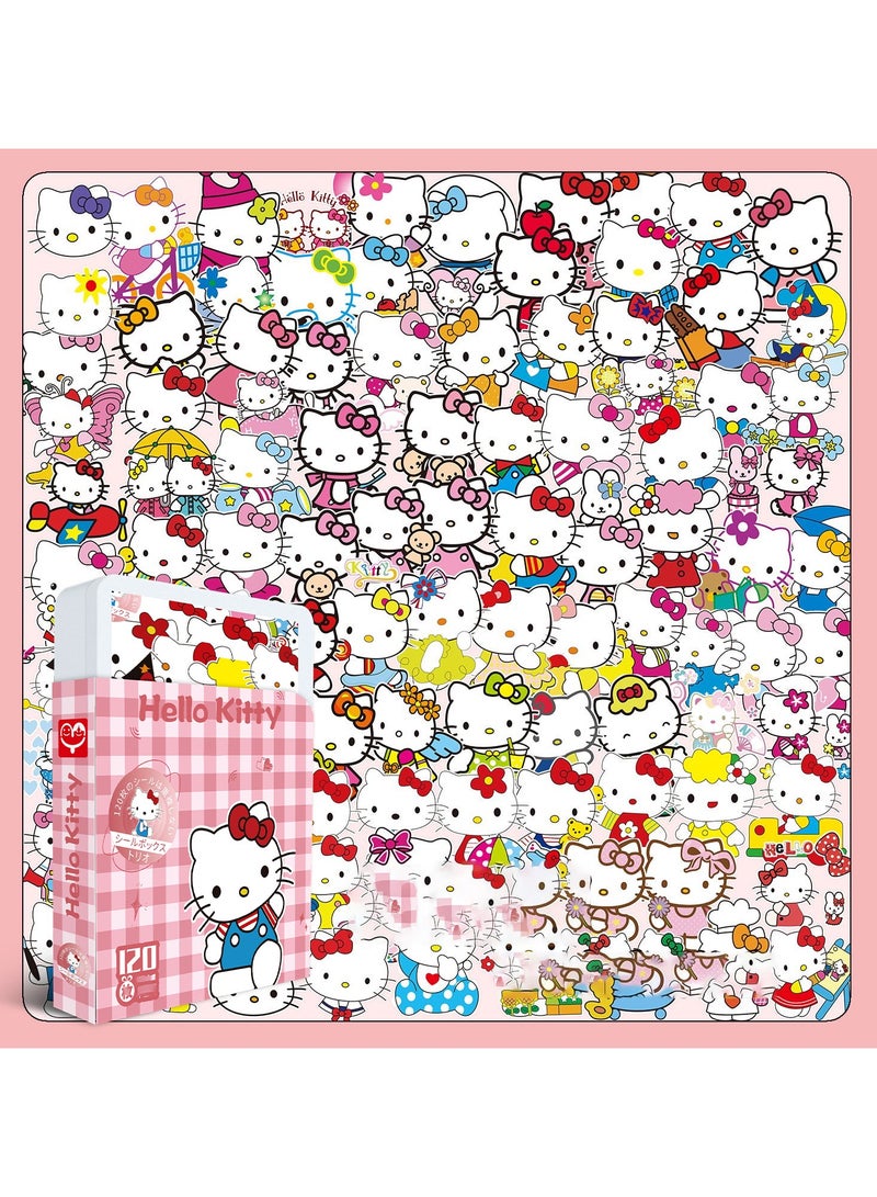 120 Piece Hello Kitty Waterproof Stickers - Image 1