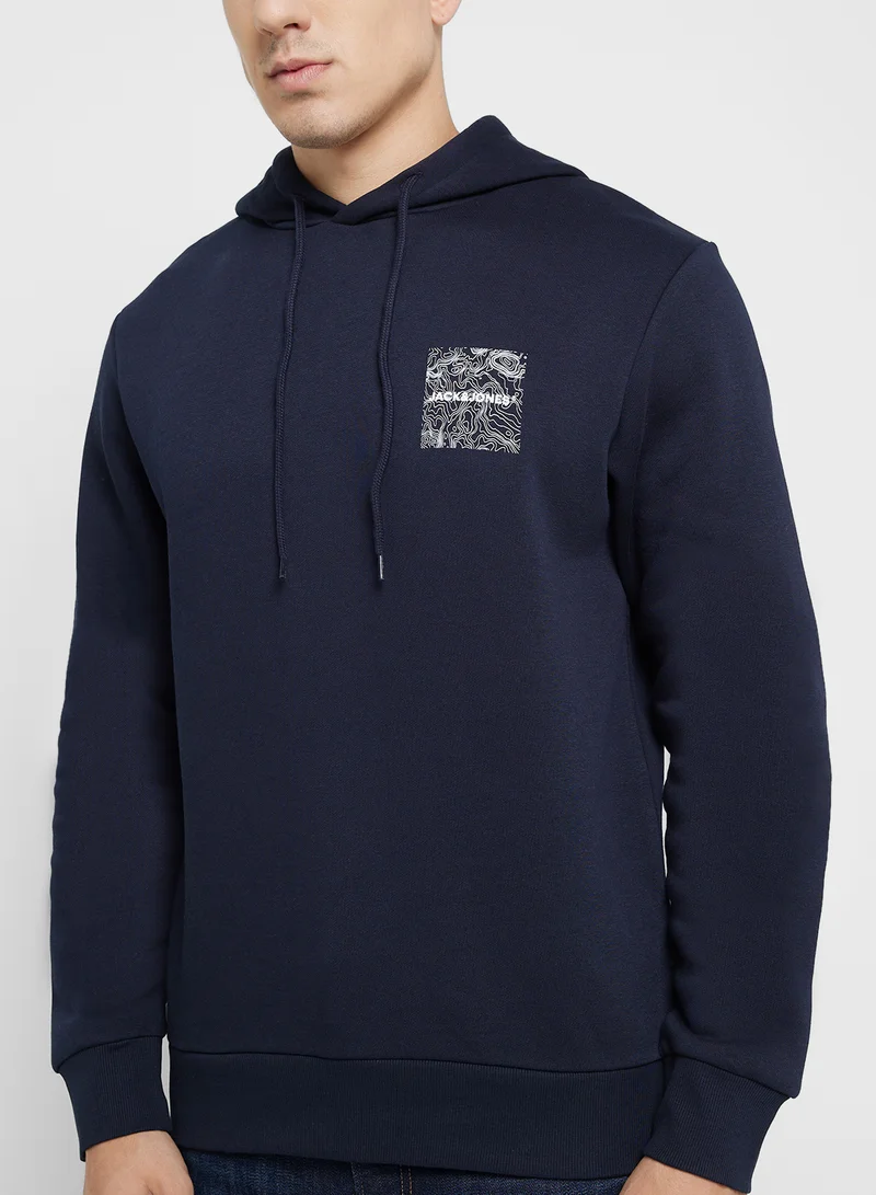جاك اند جونز Logo Hoodie