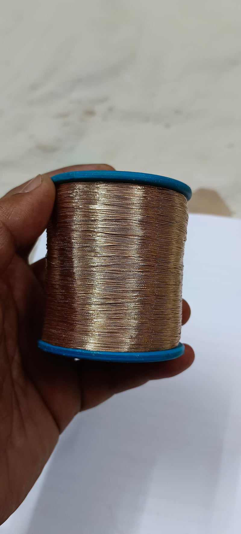 BeadsnPearls Copper Zari Thread for Embroidery, Beading, Jewelry Making, Tassel Making, Bridle Purse Making, Crafts Projects, DIY E.T.C (1 Spool- 1000 Meter)  - Image 2
