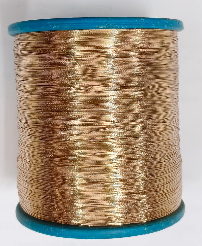 BeadsnPearls Copper Zari Thread for Embroidery, Beading, Jewelry Making, Tassel Making, Bridle Purse Making, Crafts Projects, DIY E.T.C (1 Spool- 1000 Meter)  - Image 1