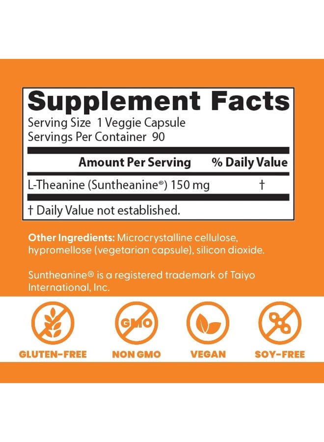 Doctor's Best L-Theanine Contains Suntheanine, Helps Reduce Stress & Sleep, Non-GMO, Gluten Free, Vegan, 150 mg, 90 Count - Image 4