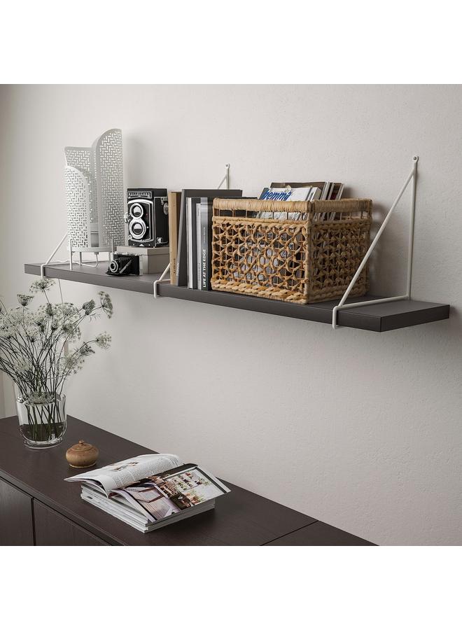 Wall shelf, brown-black/white, 120x20 cm  - Image 2