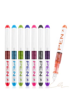 Y&D Disposable Fountain Pens, 8 Colored Ink Fine Point Pen, Smooth Writing Calligraphy Pens for Sketching, Journaling School Office Gift Supplies(Colorful)  - Image 1