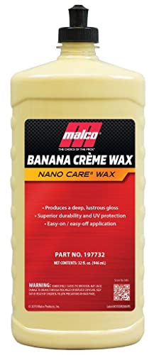 Malco Nano Care Banana Creme Wax - Deep Gloss Shine and Long-Lasting UV Protection/For Automotive, Marine and Industrial Finishes / 32 oz. (197732) - Image 1