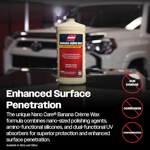 Malco Nano Care Banana Creme Wax - Deep Gloss Shine and Long-Lasting UV Protection/For Automotive, Marine and Industrial Finishes / 32 oz. (197732) - Image 5