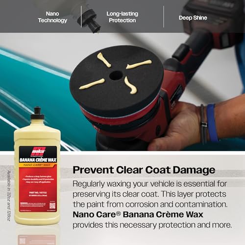 Malco Nano Care Banana Creme Wax - Deep Gloss Shine and Long-Lasting UV Protection/For Automotive, Marine and Industrial Finishes / 32 oz. (197732) - Image 4