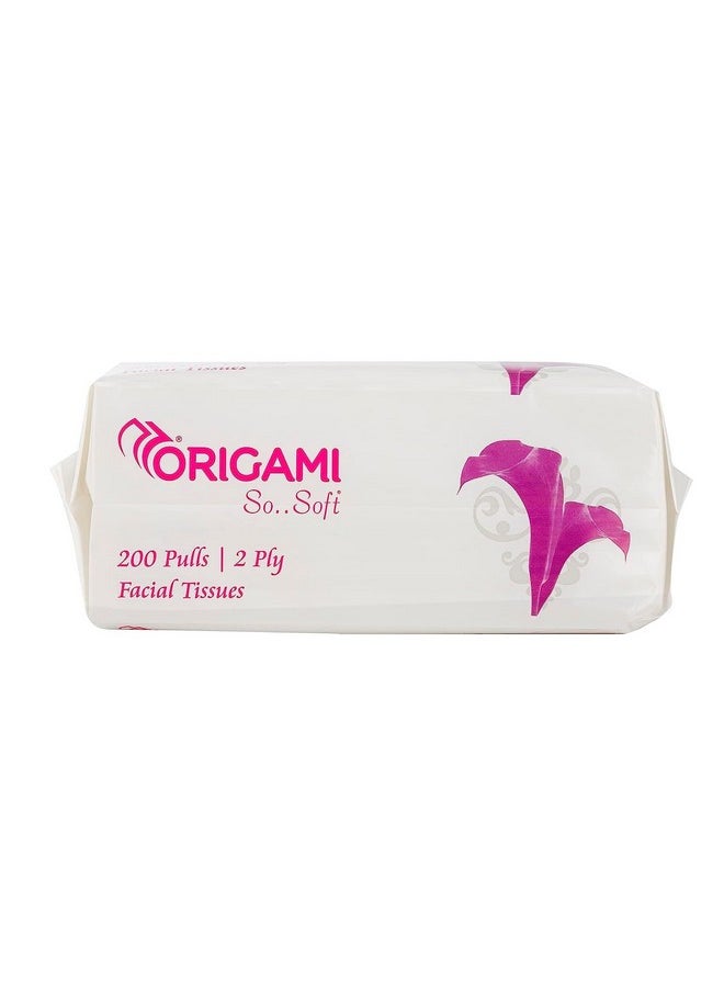 Origami 2 Ply Facial Tissue Soft Pack | Car Tissue - Pack Of 10 (200 Pulls Per Box, 2000 Sheets)  - Image 2