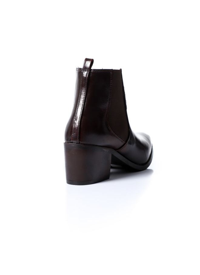Mr.joe Boot For Women GeHalf Boot For Women Genuine Leather-Brown 3936nuine Leather-Brown  - Image 4