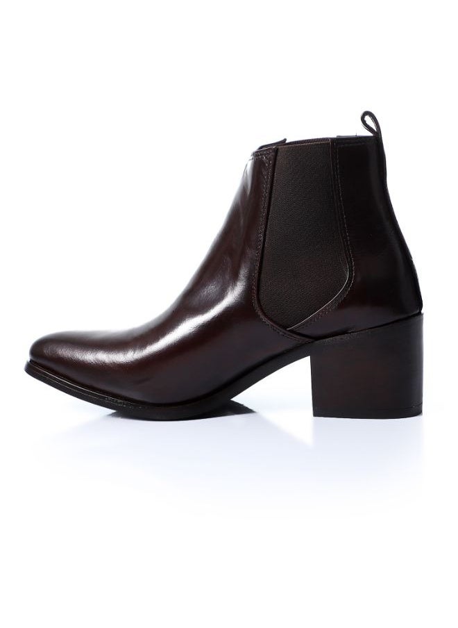 Mr.joe Boot For Women GeHalf Boot For Women Genuine Leather-Brown 3936nuine Leather-Brown  - Image 3